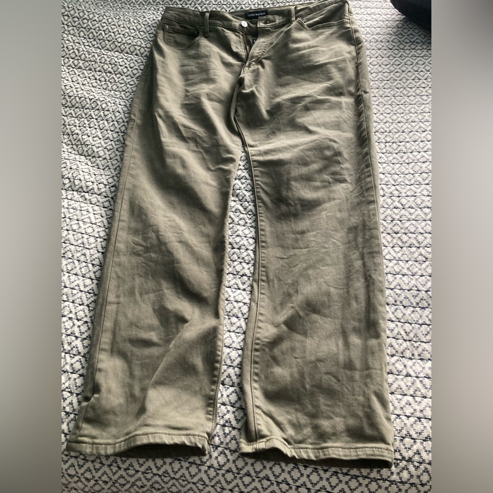 Lucky Brand Olive Green Casual Pants